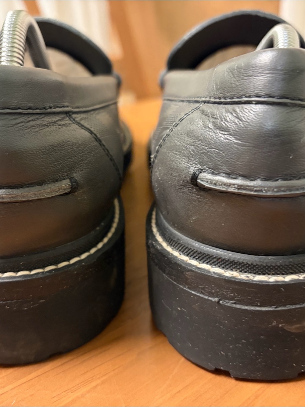 Louis Vuitton Black Damier Embossed Leather Penny Loafers - Picture 3 of 17